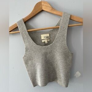 Wilfred Light Gray Ribbed Knit Tank